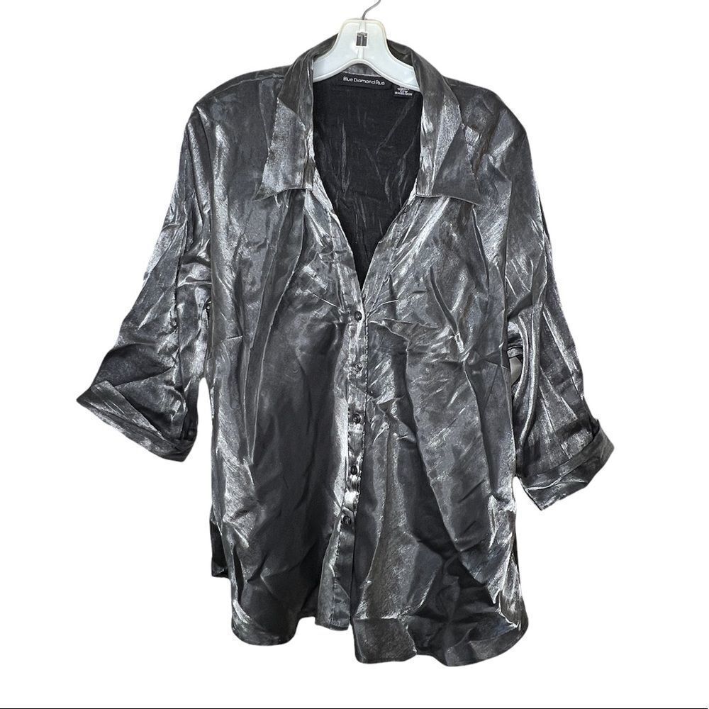 Vintage Blue Diamond Plus Top